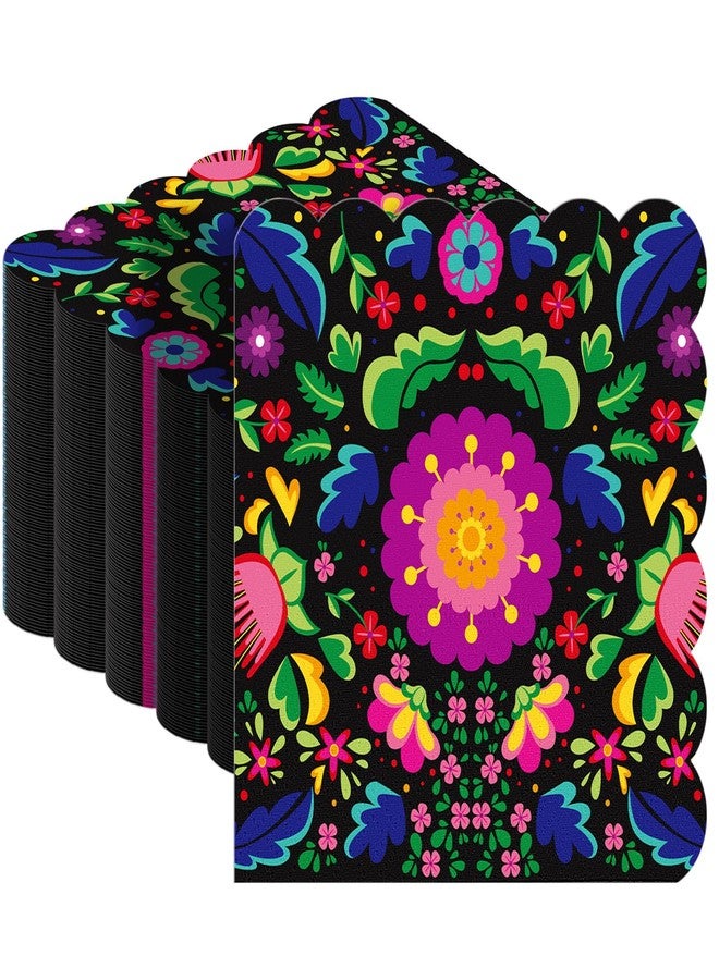 ايباك مجموعة إيباخ من 100 منديل ورقي مكسيكي للحفلات، مقاس 6.5 بوصة، مزين بزخارف يوم الموتى، مناسب للكيك والحلويات، واحتفالات سينكو دي مايو المكسيكية. - Image 1